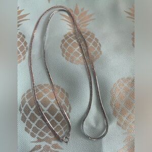 Very long sterling silver necklace